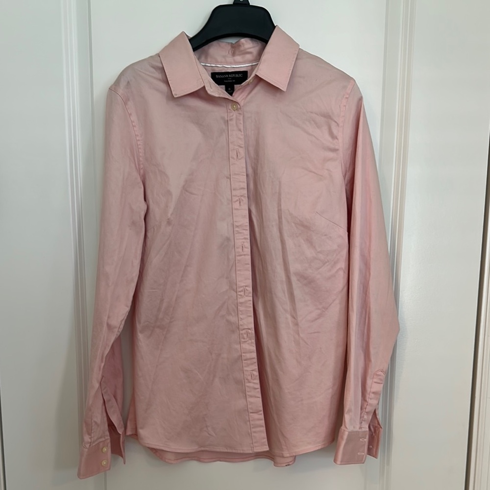 Banana Republic Pink Casual Button Down Shirt